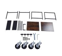 Asixxsix Wooden 3D Printer Stand with Locking Casters, 3 Tier Filament Storage Rack for 32 Spools, Fits Small Printer for Workshop Office Studio