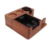 Asixxsix WoodenKnock Box with Storage Base, Store Your Tamper, Distributor, Portafilter, and Spent Coffee Grounds, Multifunctional Tamping Station for Home Coffee Machines
