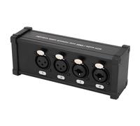 Asixxsix XLR Transmitter, 4 Channel XLR 6.5 Combo Transmitter Sound Converter with Common Ground Interference Isolation for Studio and Live Performances