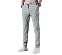 ASIYAN Ice Silk Pants Men's Stretch Quick-drying Ice Silk Jogging Pants Summer Sports Pants With Elastic Waistband Breathable Leisure Pants Men's Trousers Wide Leg M-5XL(Vert,5XL)