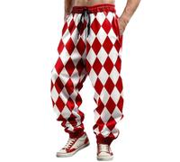 ASIYAN Men's Colorful Psychedelic Jogging Pants, 70s 80s Hippie Carnival Costume Wide Legs, Comfortable Leisure, Fashion Carnival Years Trousers(C,M)