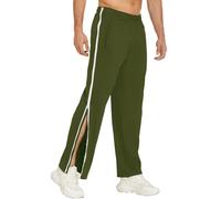 ASIYAN Rehab Pants Men Women Side Opening M-3XL, Summer Pants Leisure Pants Summer Linen Pants Yoga Pants Leisure Pants Men Jogging Sports Pants(Green 2,3XL)