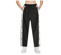 ASIYAN Rehabilitation Trousers For Men That Open On The Side As Post-operative Jogging Trousers With Wide Legs Open Leg Jogger Training Pants With Buttons On The Side For 90s Outfits(Noir,XXL)