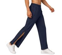 ASIYAN Trousers For Men And Women, Side Opening, Baggy Training Trousers With Side And Zip On The Leg, Wide Leg Quick-fix Sports Leisure Wide Jogging Pants(Blue B,3XL)