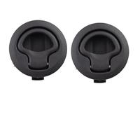 ASJFGTEH 2PCS Black Non-locking Flush Boat Marine Deck Latch Flush Pull Latches Slam Lift Handle Deck Hatch Marine Hardware Plastic