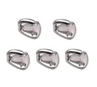 ASJFGTEH 5PCS 316 Stainless Steel Fending Hooks Fender Spring Clip Fender Eye Hook Marine Boat Hardware Accessories Sail Tug Fender Hook(Type 1)