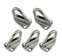 ASJFGTEH 5pcs Marine Grade Stainless Steel Spring Locked Fender Hook Snap Fending Hook Attach Rope Boat Sail Tug Ship Marine Hardware