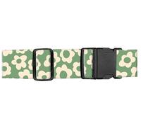 ASJHFDIR Luggage Straps for Suitcases, Adjustable Travel Belt, Durable Wide Luggage Strap, Cute Suitcase Strap Identifiers with Buckle, Bag Straps for Luggage, Grey Cute Flowers