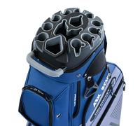 ASK ECHO T-Lock Golf Cart Bag with 14 Way Organizer Divider Top, Premium Cart Bag with Handles and Rain Cover, for Men (Navy Grey)
