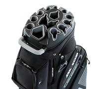 ASK ECHO T-Lock Golf Cart Bag with 14 Way Organizer Divider Top, Premium Cart Bag with Handles and Rain Cover, for Men (Black)
