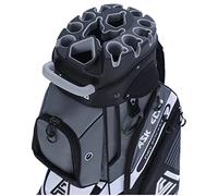 ASK ECHO T-Lock Golf Cart Bag with 14 Way Organizer Divider Top, Premium Cart Bag with Handles and Rain Cover for Men (Grey)