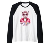 Ask Google Not Me Llama Queen Style Raglan Baseball Tee