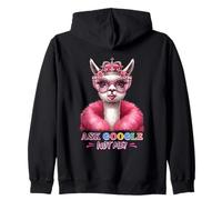 Ask Google Not Me Llama Queen Style Zip Hoodie