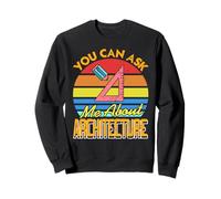 Ask Me About Architecture Retro Humor Blueprint Style Sweatshirt