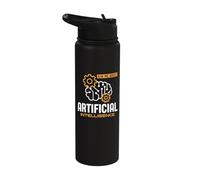 Ask me About Artificial Intelligence Stainless Steel Insulated Water Bottle