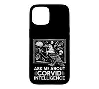 Ask Me About Corvid Intelligence Raven Crow Art Case for iPhone 15