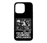 Ask Me About Corvid Intelligence Raven Crow Art Case for iPhone 15 Pro Max