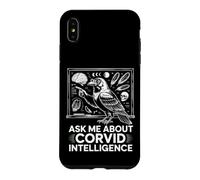 Ask Me About Corvid Intelligence Raven Crow Art Case for iPhone XS Max