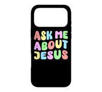 Ask Me About Jesus | Christian Believer Faith God Retro Case for iPhone 17 Pro Max