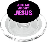 Ask Me About Jesus Christian Faith Bible Verse Scripture God PopSockets PopGrip for MagSafe