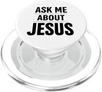 Ask Me About Jesus Christian Faith Bible Verse Scripture God PopSockets PopGrip for MagSafe