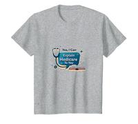 Ask Me About Medicare - I Can Explain It to You T-Shirt, Kids, Heather Grey, 4 Years
