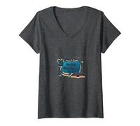 Ask Me About Medicare - I Can Explain It to You V-Neck T-Shirt, Women, Dark Heather Grey, M