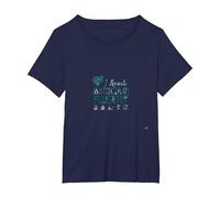 Ask Me About Medicare: I Speak Medicare Fluently T-Shirt, Women's Plus, Navy, 3X
