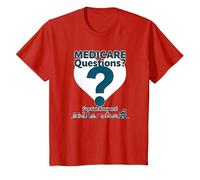 Ask Me About Medicare - I've Got Answers! T-Shirt, Kids, Red, 8 Years
