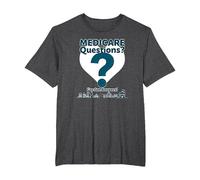 Ask Me About Medicare - I've Got Answers! T-Shirt, Men's Big and Tall, Dark Heather Grey, 6X Tall