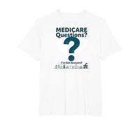 Ask Me About Medicare - I've Got Answers! T-Shirt, Men's Big and Tall, White, 6X Tall