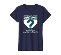 Ask Me About Medicare - I've Got Answers! T-Shirt, Women, Navy, XL