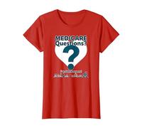 Ask Me About Medicare - I've Got Answers! T-Shirt, Women, Red, XXL
