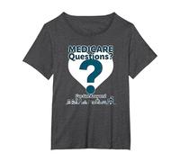 Ask Me About Medicare - I've Got Answers! T-Shirt, Women's Plus, Dark Heather Grey, 3X