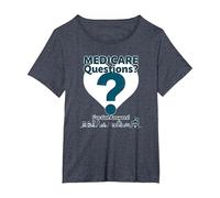 Ask Me About Medicare - I've Got Answers! T-Shirt, Women's Plus, Heather Blue, 6X