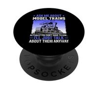 Ask Me About Model Trains Actually You Don't Have To Ask I'l PopSockets Adhesive PopGrip