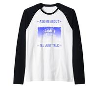 Ask Me About Model Trains Actually You Don't Have to Ask I'l Raglan Baseball Tee