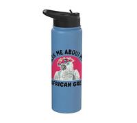 Ask Me About My African Grey Parrot Stainless Steel Insulated Water Bottle