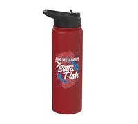 Ask Me About My Betta Fish - Aquarium Fish Stainless Steel Insulated Water Bottle