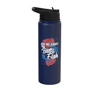 Ask Me About My Betta Fish - Aquarium Fish Stainless Steel Insulated Water Bottle