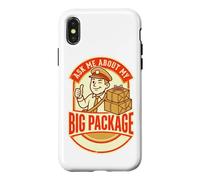 Ask Me About My Big Package Funny Mailman Postal Worker Case for iPhone X/XS