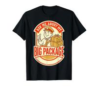 Ask Me About My Big Package Funny Mailman Postal Worker Value Graphic T-Shirt