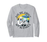 Ask Me About My Butthole | Funny Yeti UFO | Alien Abduction Long Sleeve T-Shirt