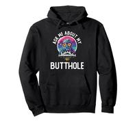 Ask Me About My Butthole | Funny Yeti UFO | Alien Abduction Pullover Hoodie