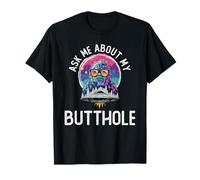 Ask Me About My Butthole | Funny Yeti UFO | Alien Abduction T-Shirt