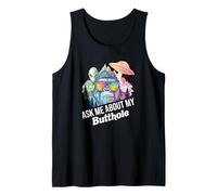 Ask Me About My Butthole | Funny Yeti UFO | Alien Abduction Tank Top