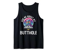 Ask Me About My Butthole | Funny Yeti UFO | Alien Abduction Tank Top