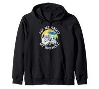 Ask Me About My Butthole | Funny Yeti UFO | Alien Abduction Zip Hoodie