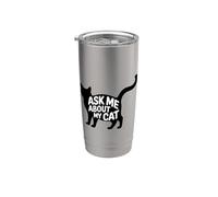 Ask me About My Cat Stainless Steel Insulated Tumbler