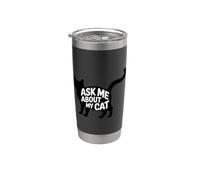 Ask me About My Cat Stainless Steel Insulated Tumbler